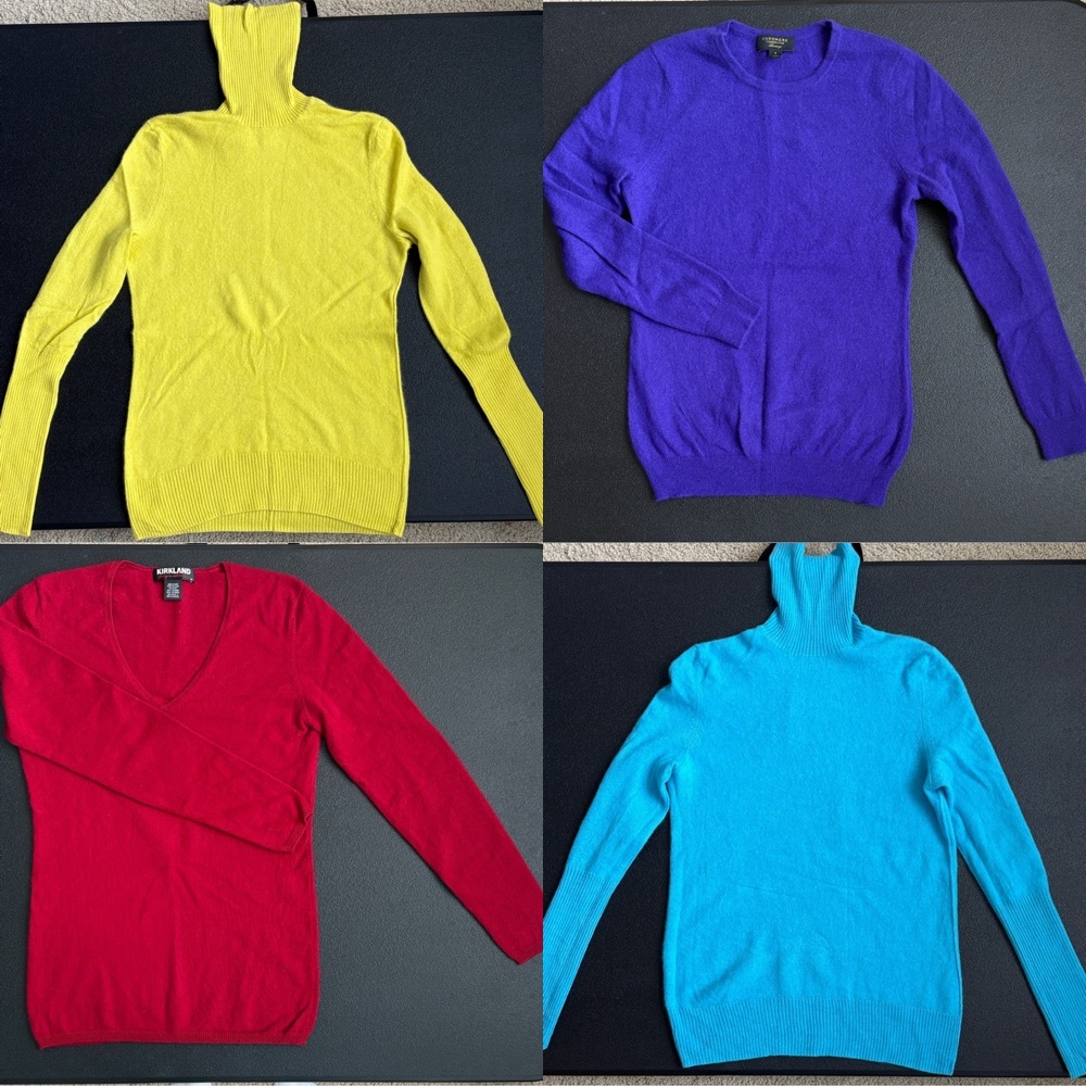 Four 100% Cashmere Sweaters
